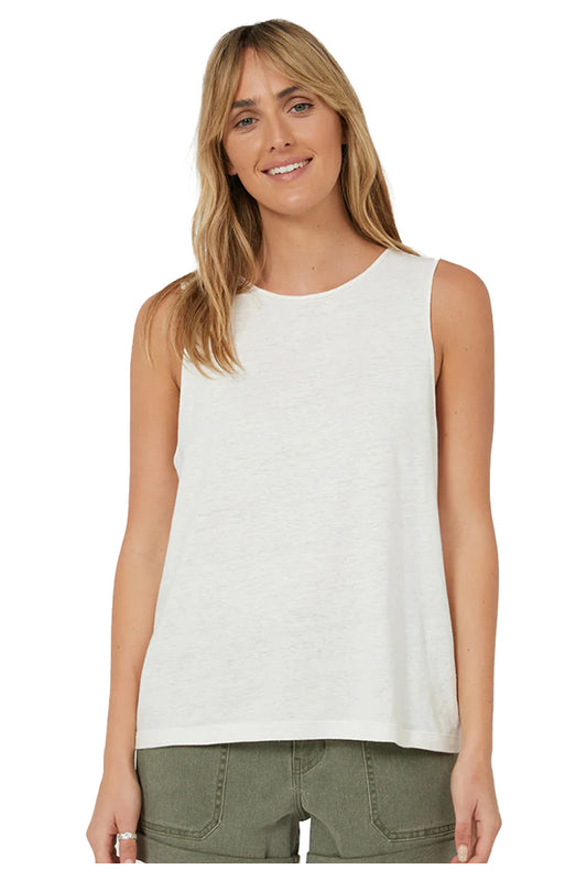 Outland Denim C305252 Slouchy Hemp Tank Off White 