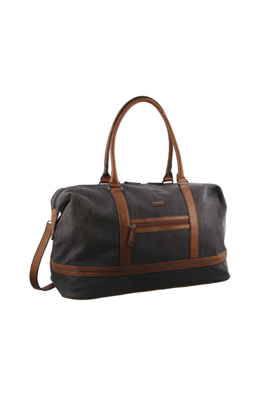 Pierre Cardin Canvas Overnight Bag Black