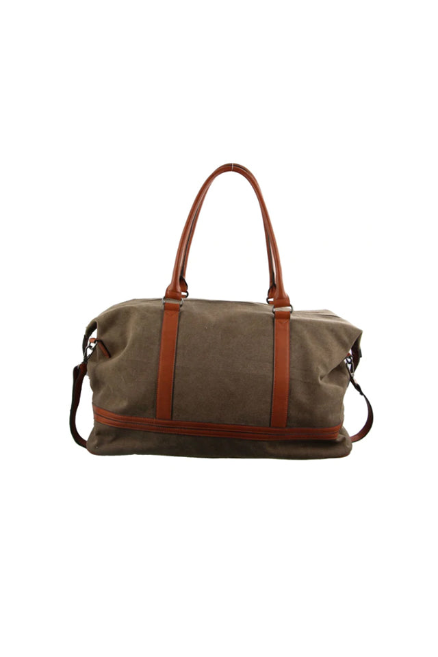 Pierre Cardin Canvas Overnight Bag Brown