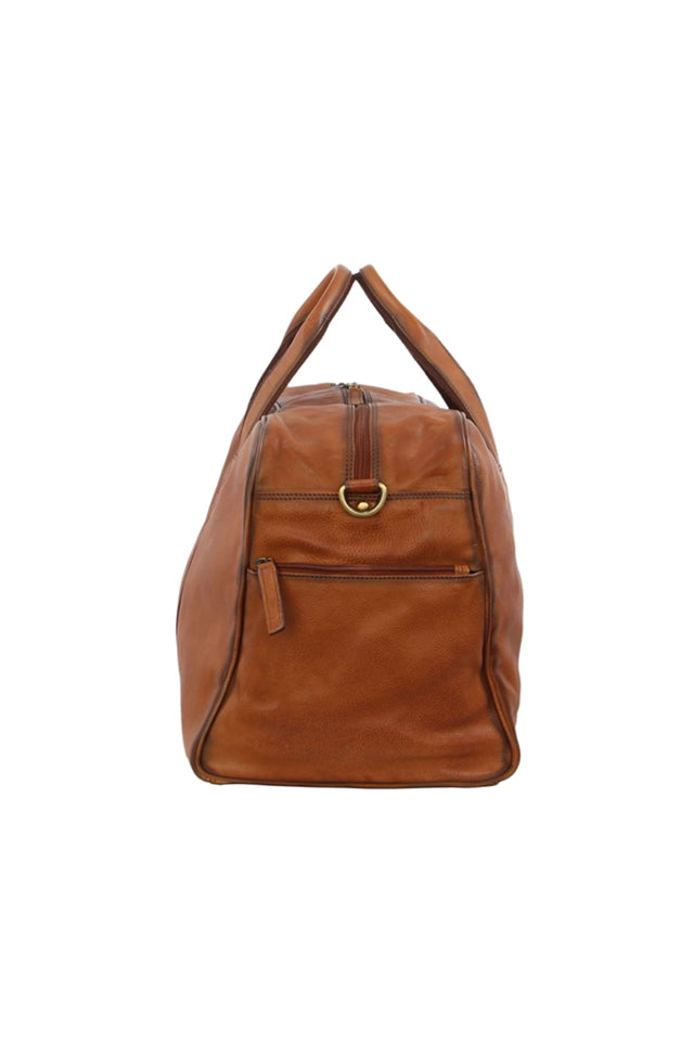 Pierre Cardin PC2825 Rustic Leather Overnight Bag Cognac 