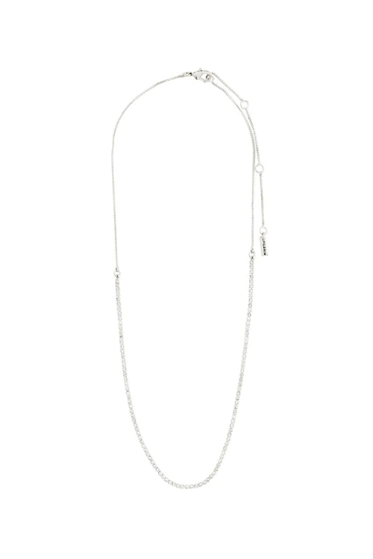 Pilgrim 112246001 Friends Crystal Chain Necklace Silver Plated 