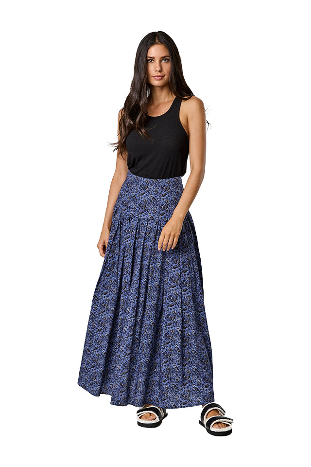 RMNSS2219I Remain Adelade Skirt Inky Floral