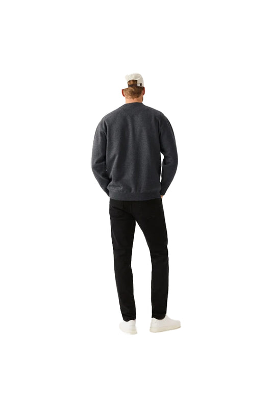 RM Williams KC400FLC201 RMW Script Crew Neck Charcoal Grey 