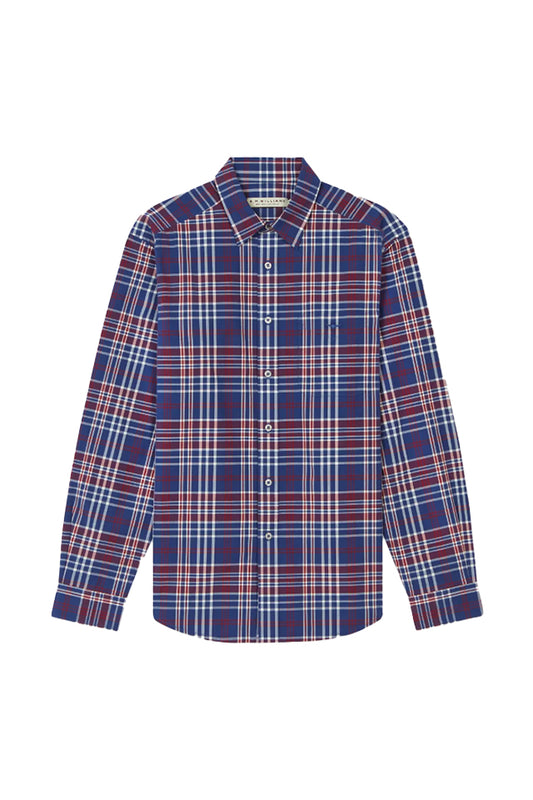 RM Williams SH201PSQV02 Collins Shirt Blue White Red 