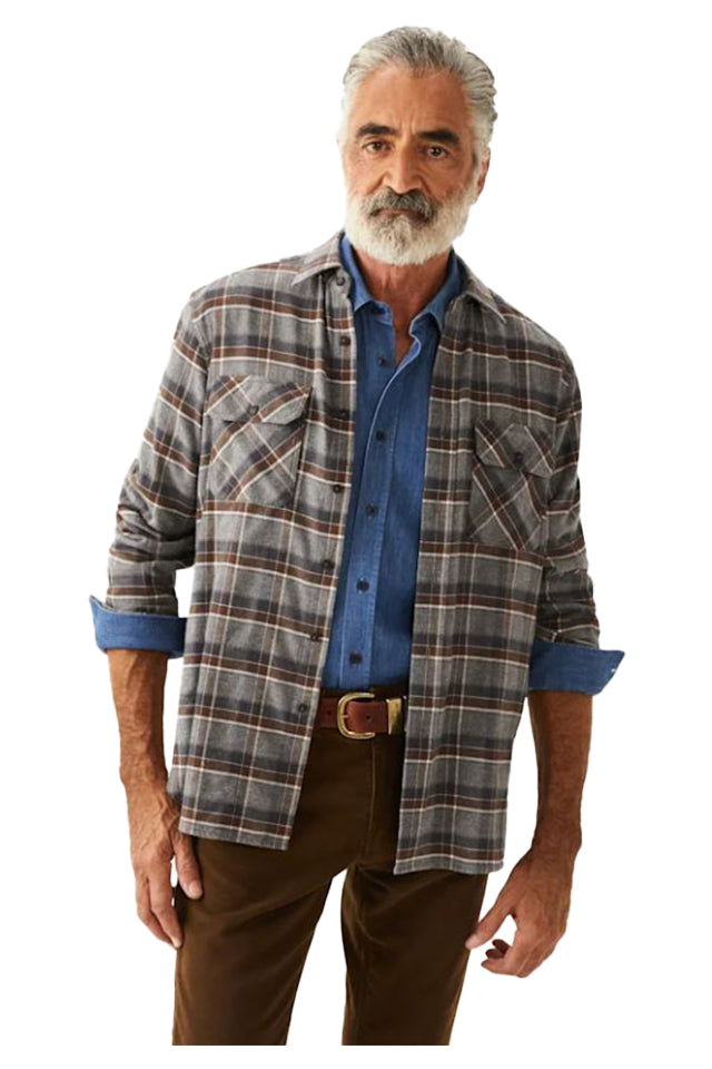 RM Williams SH202CO1601 Bourke Workshirt Grey