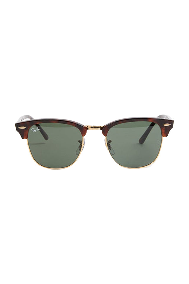 Ray-Ban Clubmaster Sunglasses Mock Tortoise Arista Green