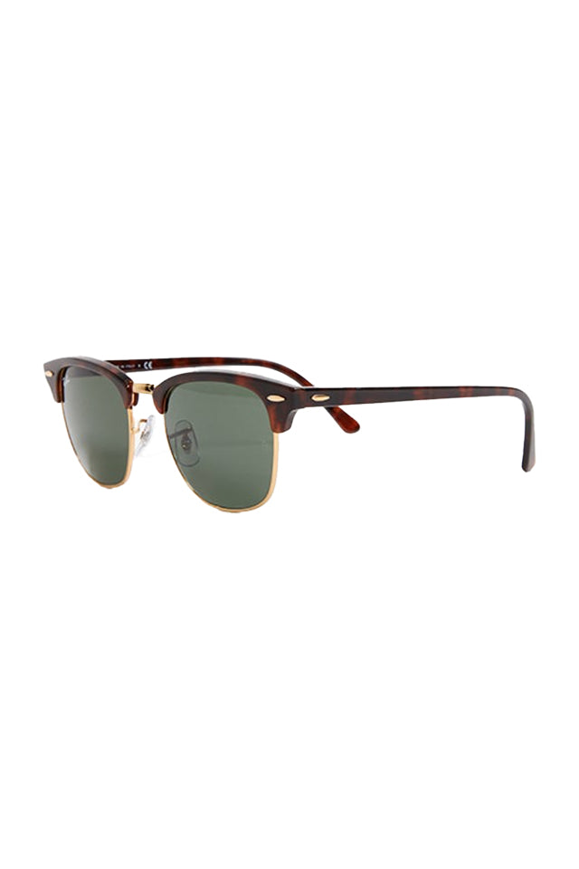 Ray-Ban Clubmaster Sunglasses Mock Tortoise Arista Green