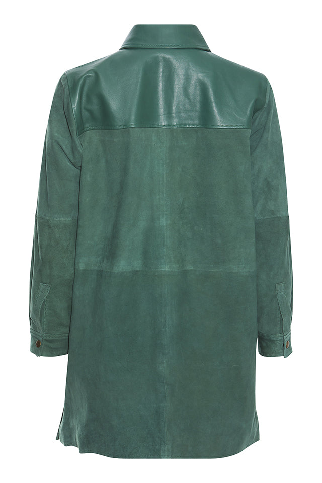 Rue De Femme Lena Suede Shirt Hunter Green 