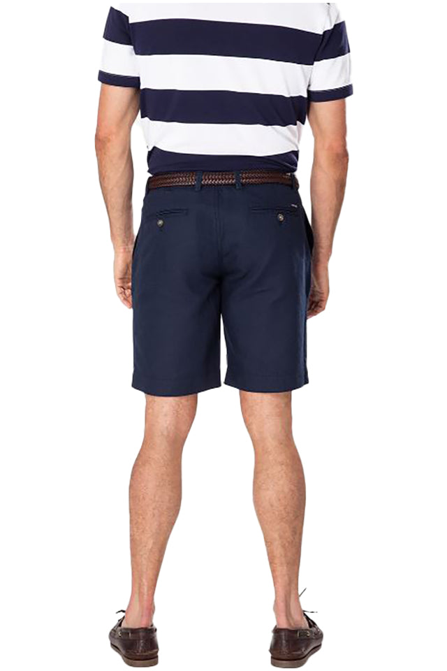 Gazman Linen Blend Short Navy