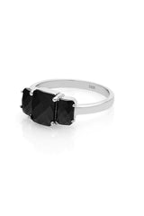 Silk & Steel Reverie Ring Black Spinal Silver