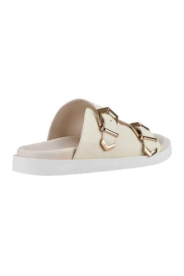 SS221S736 Sol Sana Mika Footbed Slide Off White Gold 