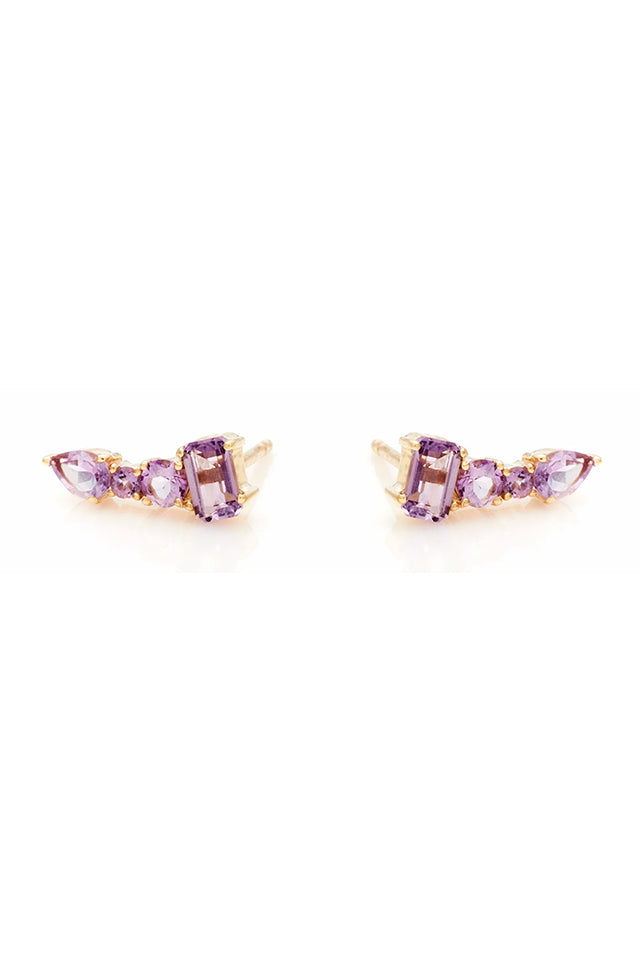 Silk & Steel SLEC2BAG Theia Ear Climber Brazilian Amethyst Gold