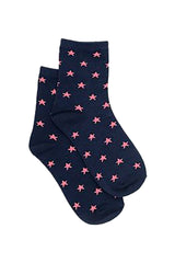 Antler NZ Star Sock Navy and Pink