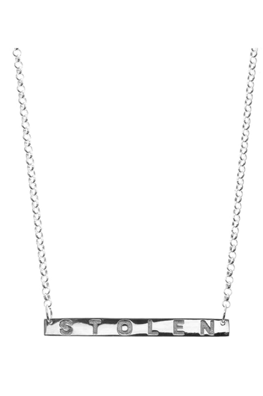 Stolen Girlfriends Club JWL2059 Stolen Plank Necklace Silver 