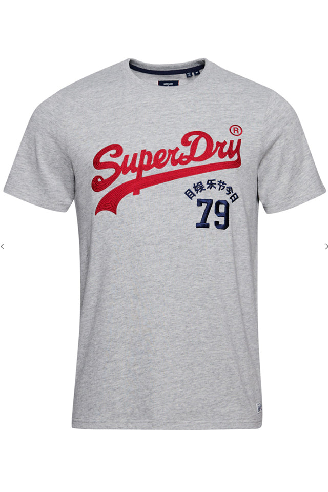 Superdry SM24CT9 Vintage VL Interest Tee Athletic Grey Marle 
