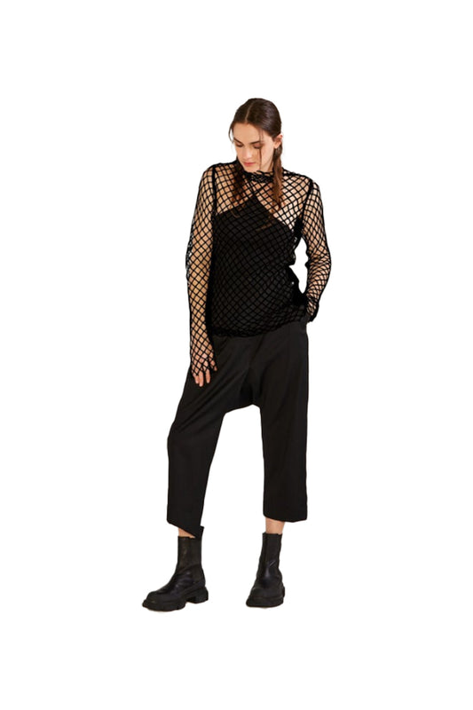 Taylor 20131 Mesh Contend Tunic Black