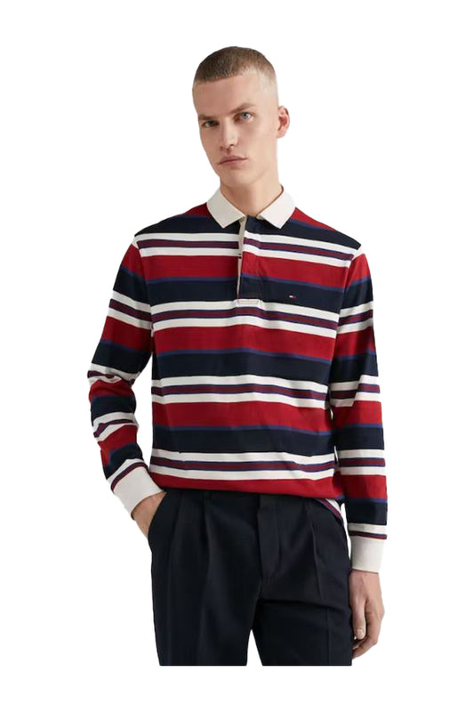 Tommy Hilfiger MW0MW29671 Prep Rugby Jersey Regatta Red Multi 