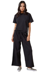 W105 The Academy Brand Essential Knit Pant Black 