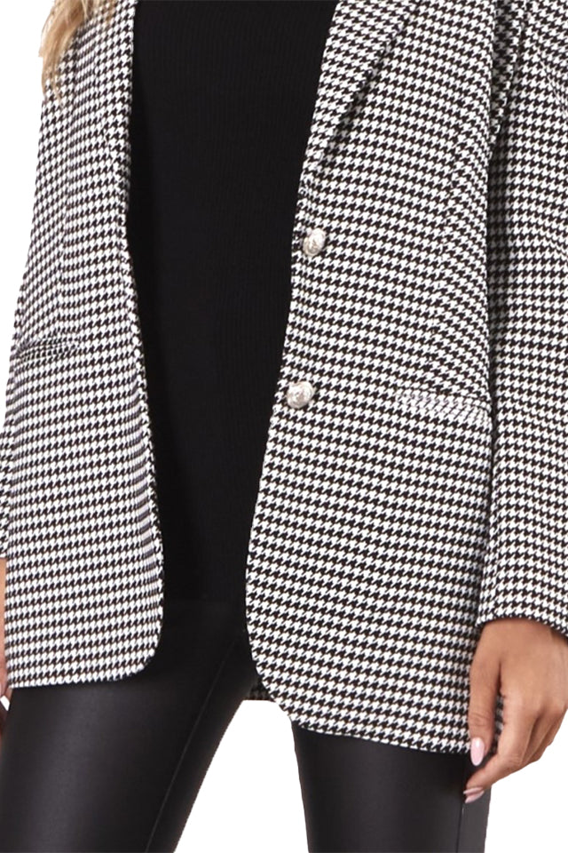 W22J101LE Leonie Blazer Oversize Blazer Houndstooth 