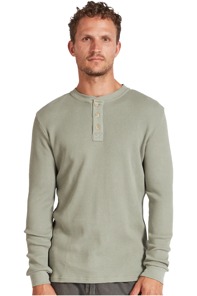 W423 The Academy Brand Sycamore Henley Top Flint