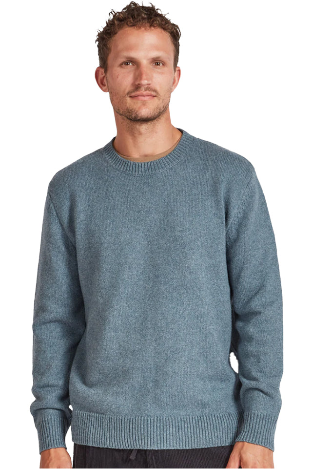 W471 The Academy Brand Malibu Crew Sweater Horizon Blue