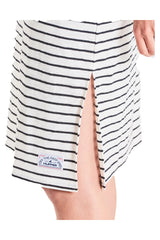 Huffer Poolside Stella Tank Dress Chalk Navy Stripe