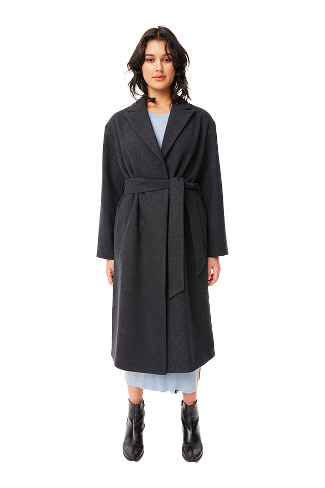 WJA32S7901 Huffer Tia Wool Coat Charcoal Marle 