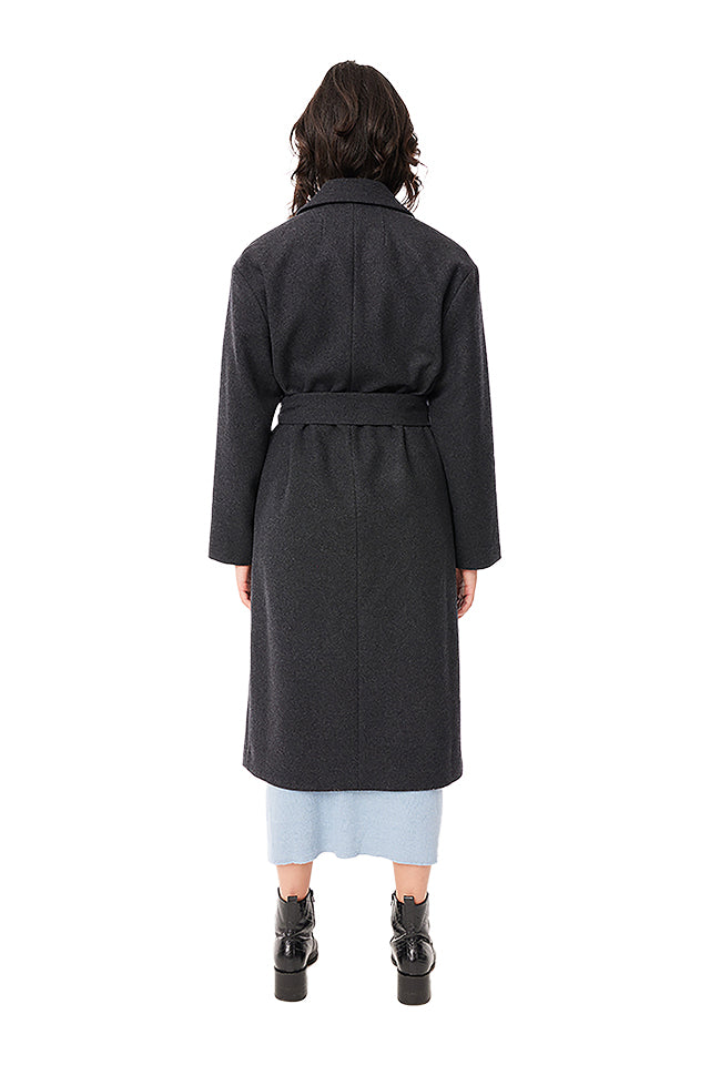 WJA32S7901 Huffer Tia Wool Coat Charcoal Marle 