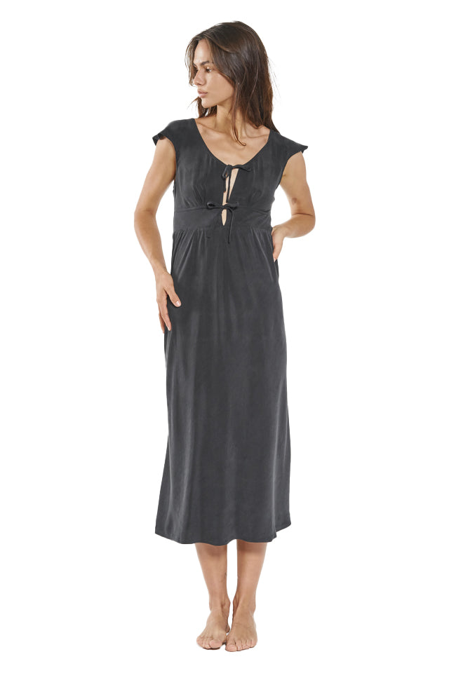 WTH22-922B Thrills Adira Slip Dress Antique Black 