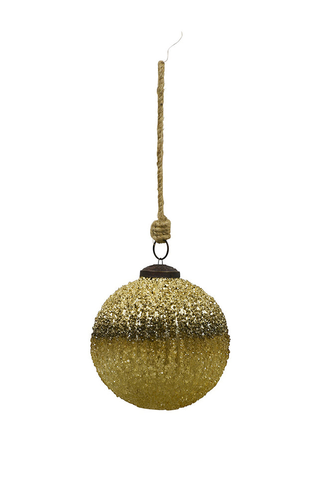 X22NE610 Maytime Hanging Glitter Ball Gold