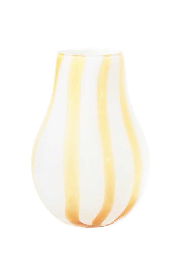 Maytime Broste Ada Stripe Vase  Yellow Stripe