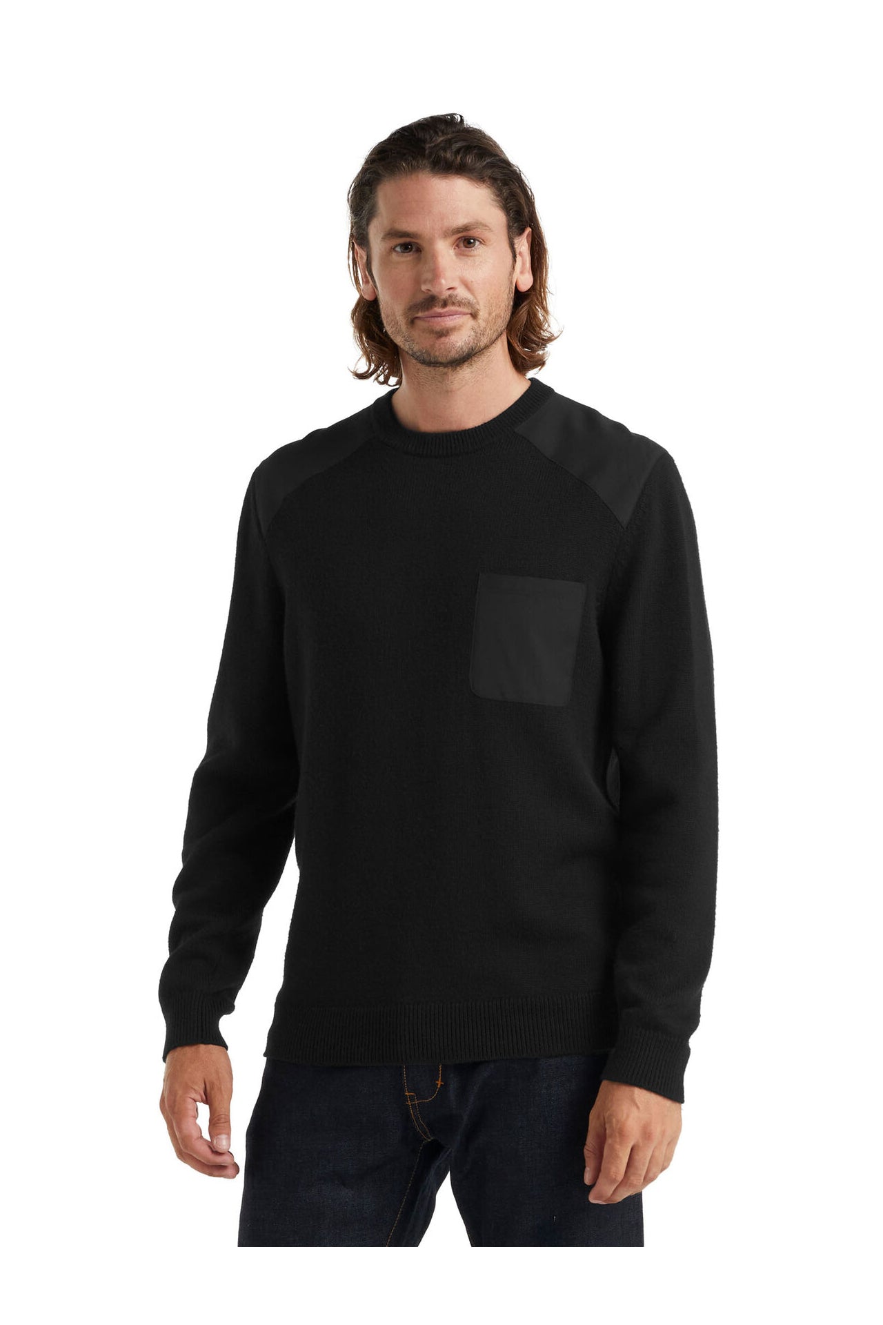 Icebreaker Men's Barein Crewe Sweater Black