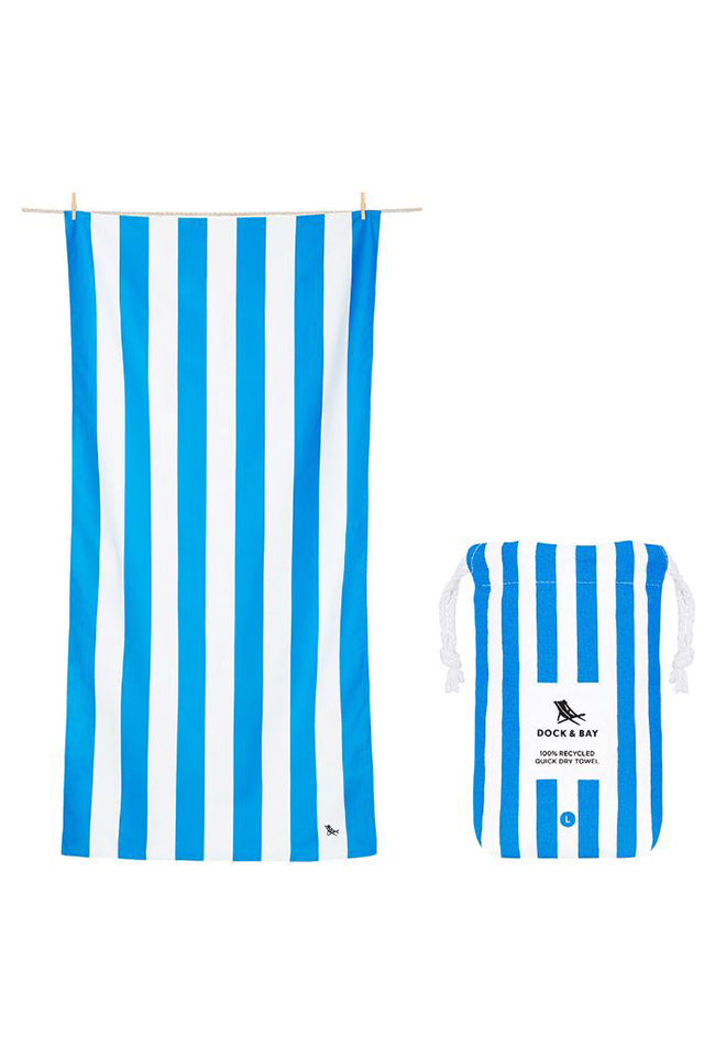 Dock & Bay Beach Towel - Cabana Collection Bondi Blue