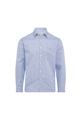 RM Williams Collins Shirt Blue White Check 