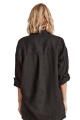 Academy Brand BA801 Hampton Linen Shirt Black