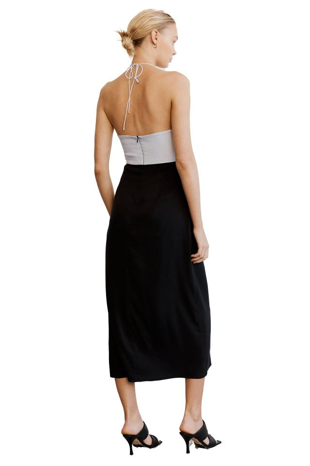 Third Form Lets Split Slip Dress Black Sky