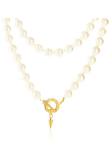 Silk & Steel Matriarch Necklace Pearl Gold