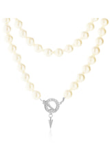 Silk & Steel Matriarch Necklace Pearl Silver 