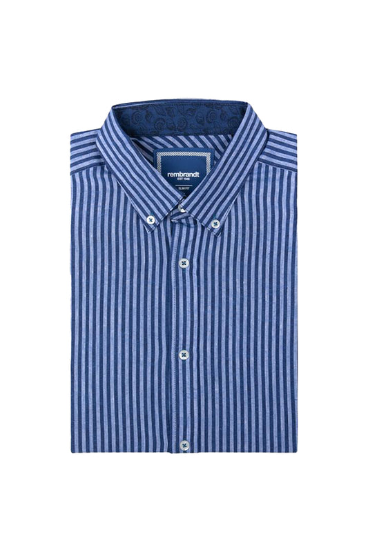 Rembrandt Ohope Stripe Shirt Navy