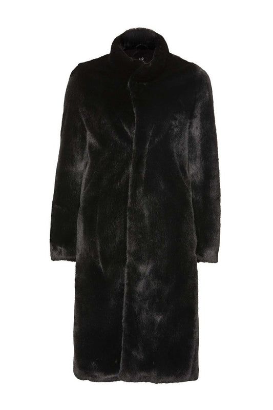 Unreal Fur Raven Coat Black