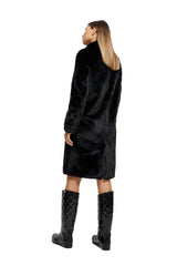 Unreal Fur Raven Coat Black
