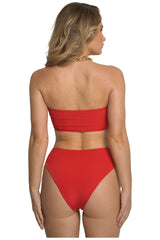Rever Bandeau Bikini Top red Cinnamon Swan