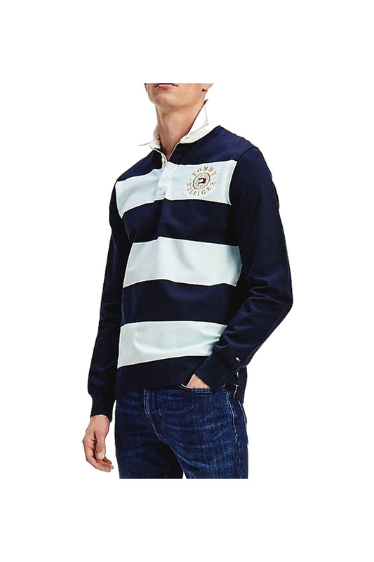 Tommy Hilfiger Icons Stripe Rugby Jersey Sky/Oxygen