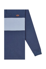 RM Williams Trentham Quilted Rugby Jersey Blue Navy 