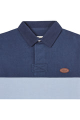 RM Williams Trentham Quilted Rugby Jersey Blue Navy 