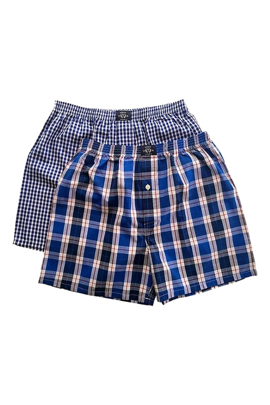 Woven Check Boxers (2 Pack)