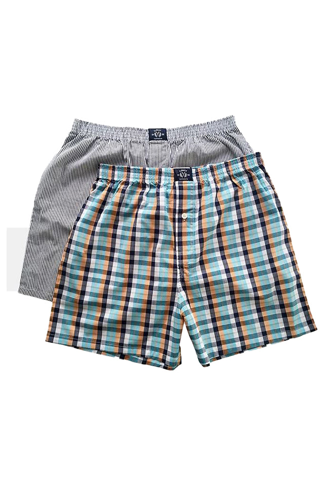 Woven Check Boxers (2 Pack)