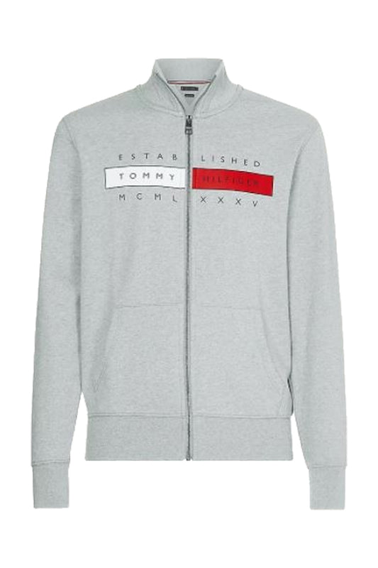 Tommy Hilfiger Global Hilfiger Zip Through Jacket Grey Heather